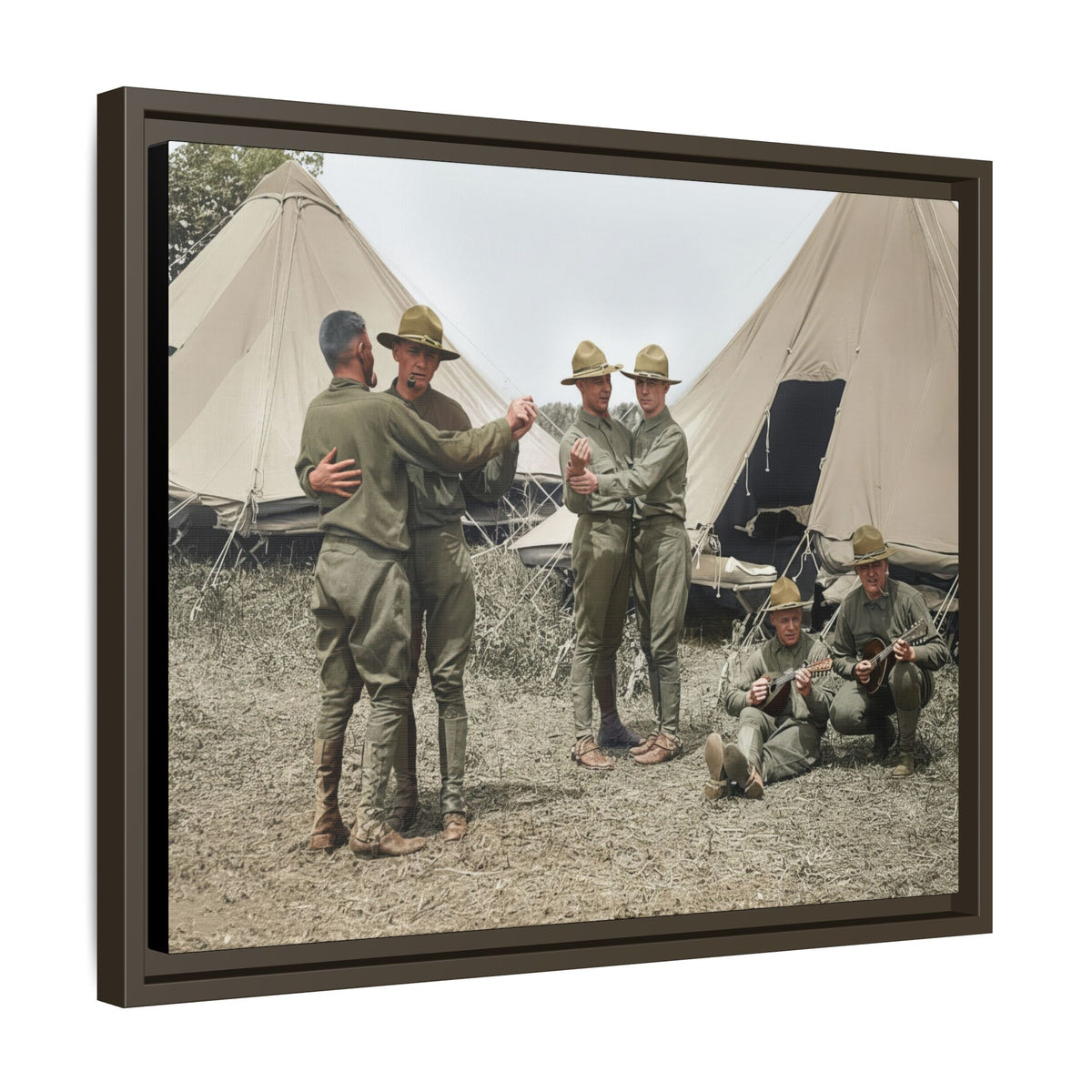 hommes 006 | Framed Vintage Photo - Matte Canvas