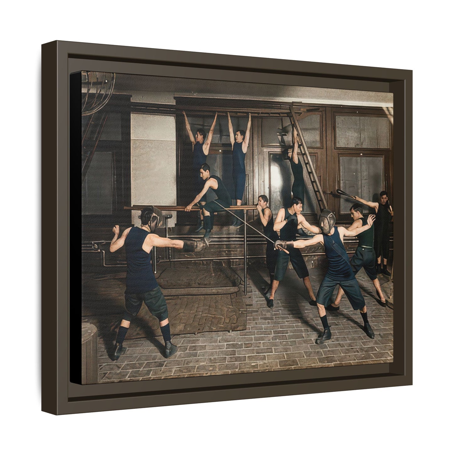 athlétisme 038 | Framed Vintage Photo - Matte Canvas