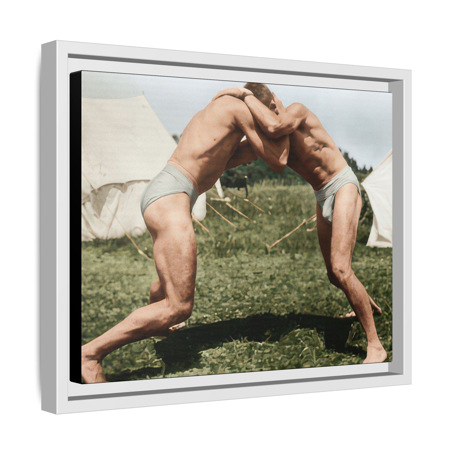 athlétisme 019 | Framed Vintage Photo - Matte Canvas