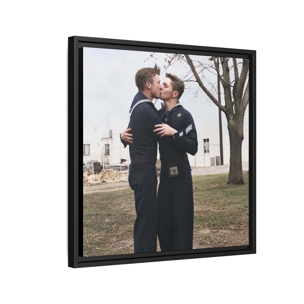 paire 034 | Framed Vintage Photo - Matte Canvas