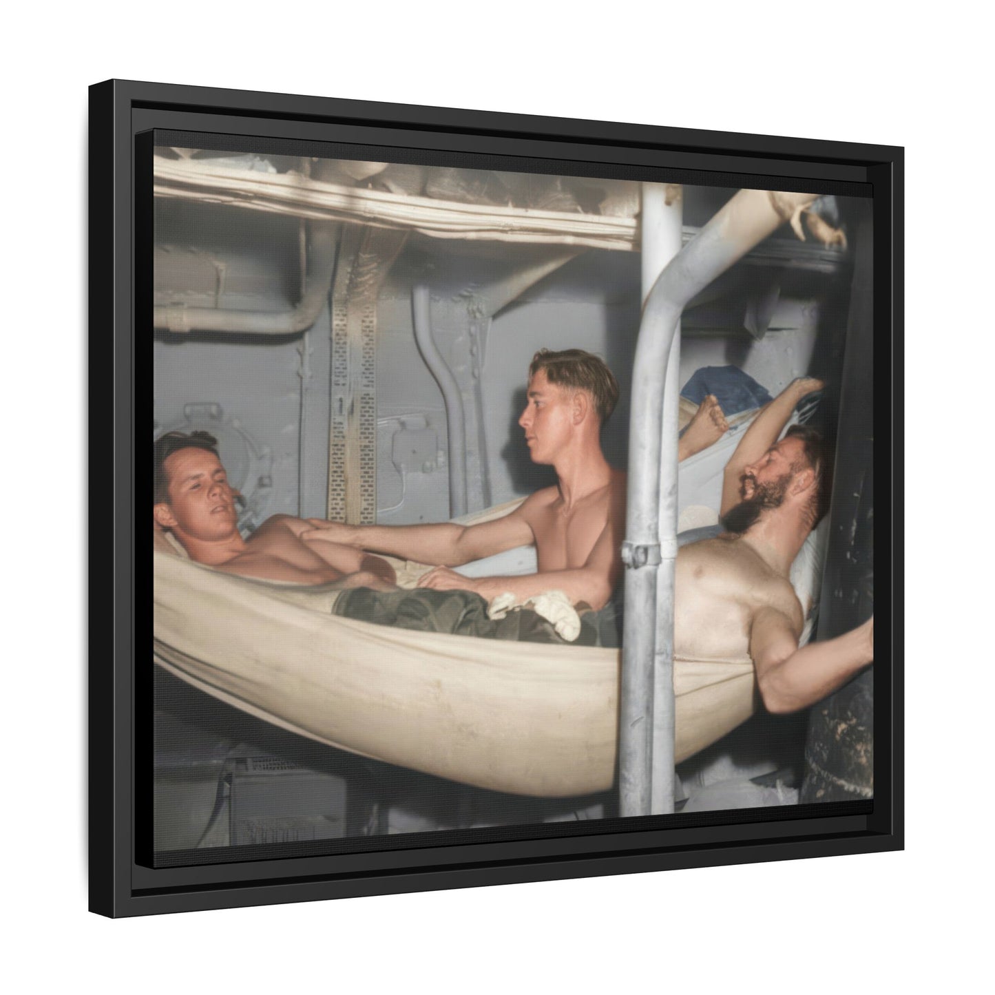 hommes 004 | Framed Vintage Photo - Matte Canvas