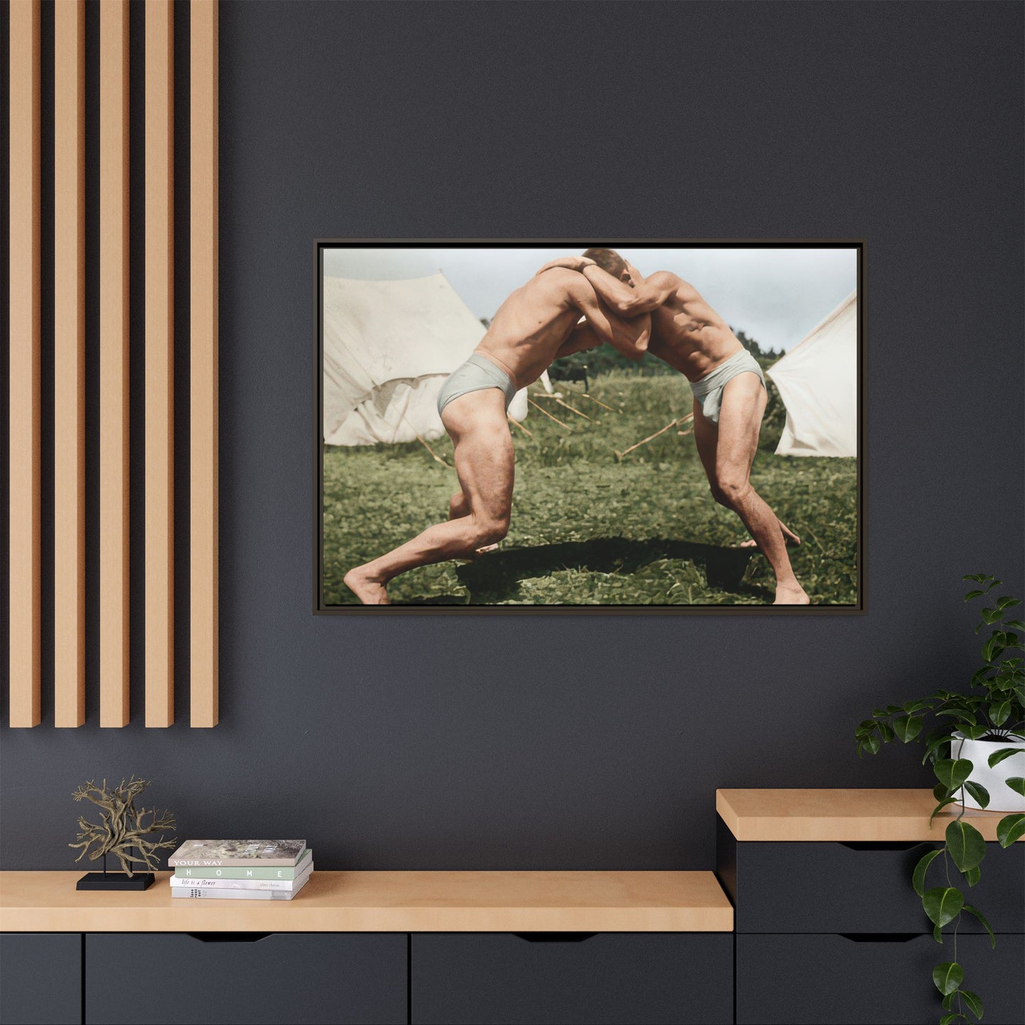 athlétisme 019 | Framed Vintage Photo - Matte Canvas