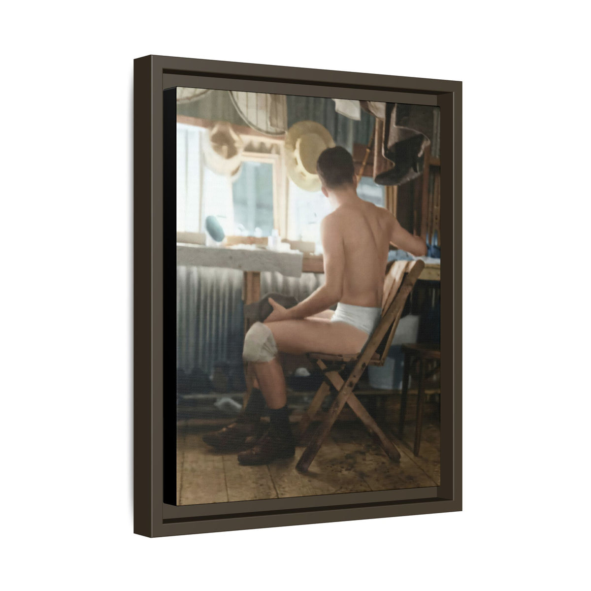celibataire 022 | Framed Vintage Photo - Matte Canvas