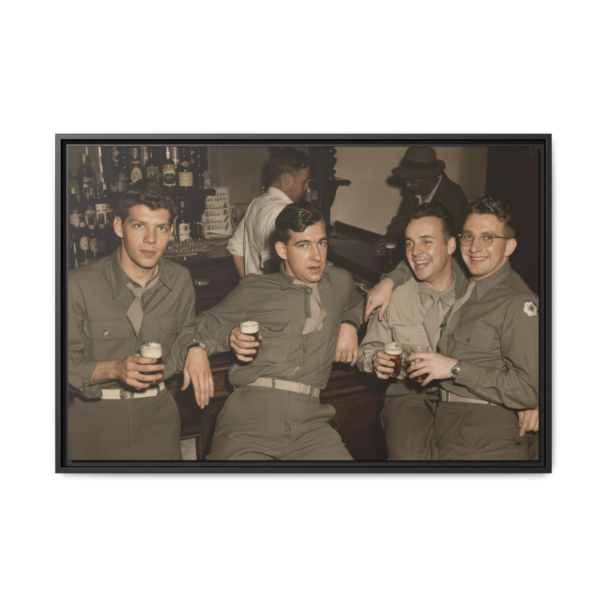 hommes 030 | Framed Vintage Photo - Matte Canvas