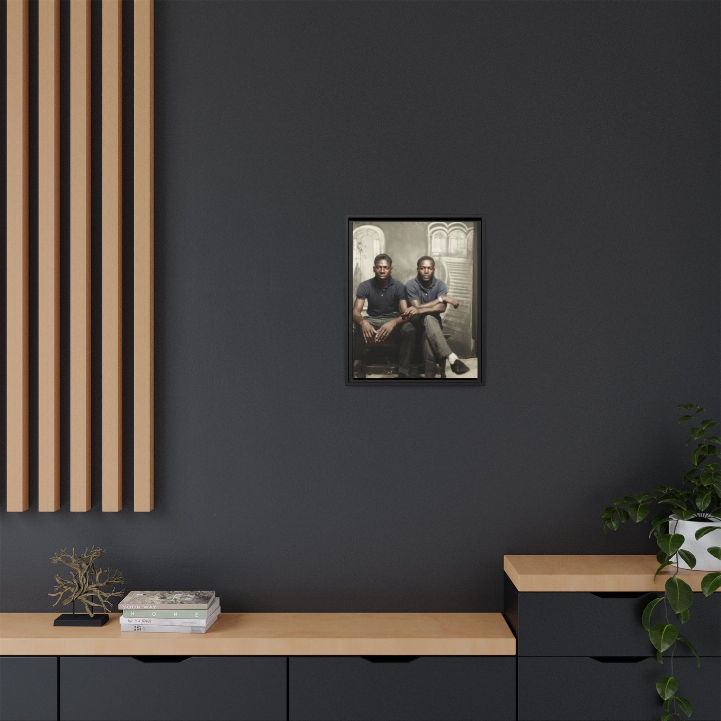 paire 044 | Framed Vintage Photo - Matte Canvas