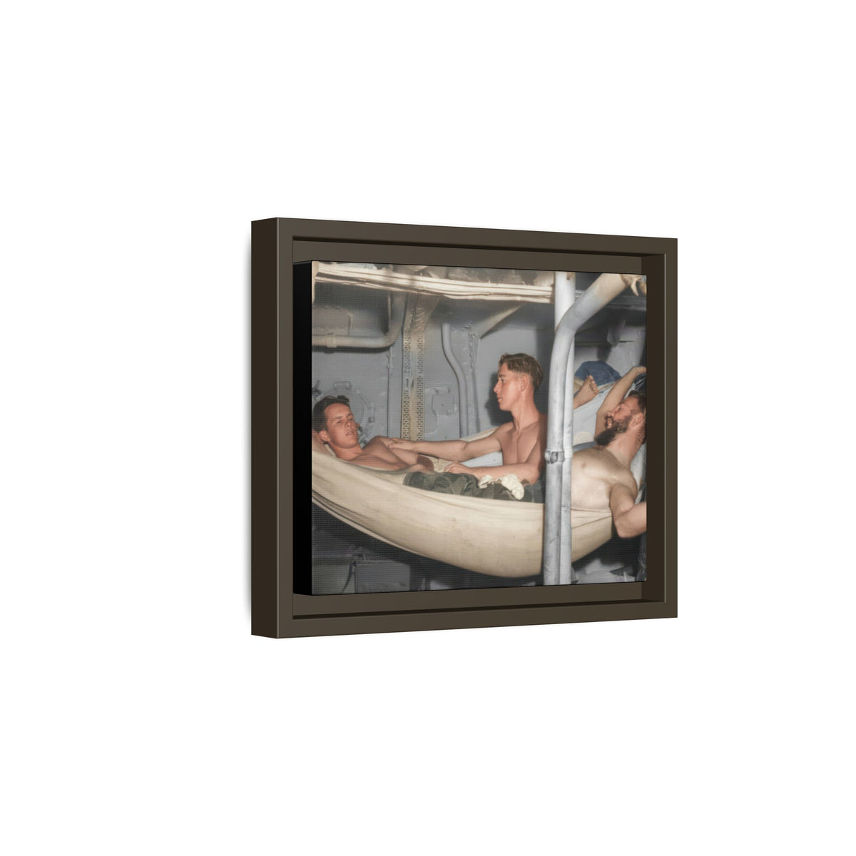 hommes 004 | Framed Vintage Photo - Matte Canvas