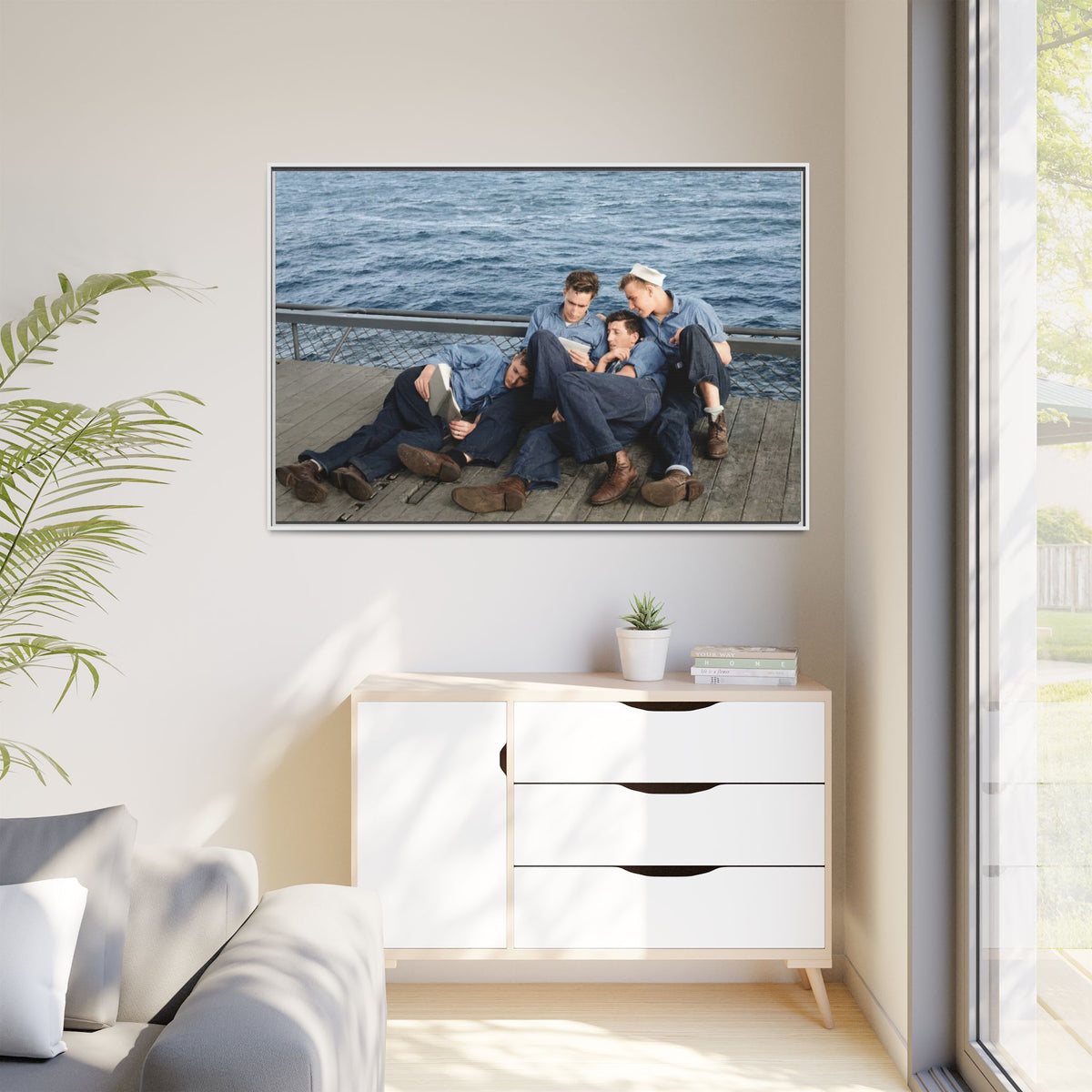 hommes 025 | Framed Vintage Photo - Matte Canvas
