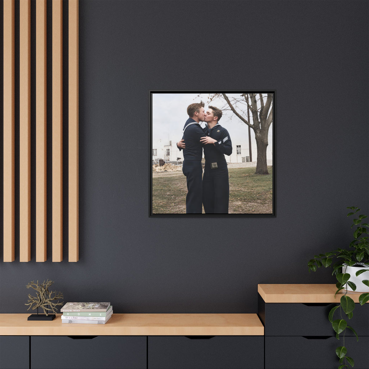 paire 034 | Framed Vintage Photo - Matte Canvas