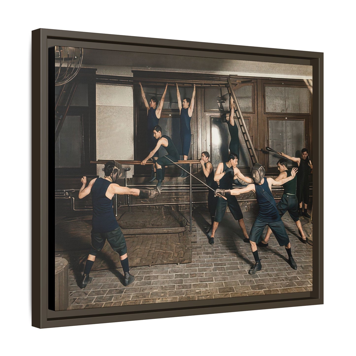 athlétisme 038 | Framed Vintage Photo - Matte Canvas