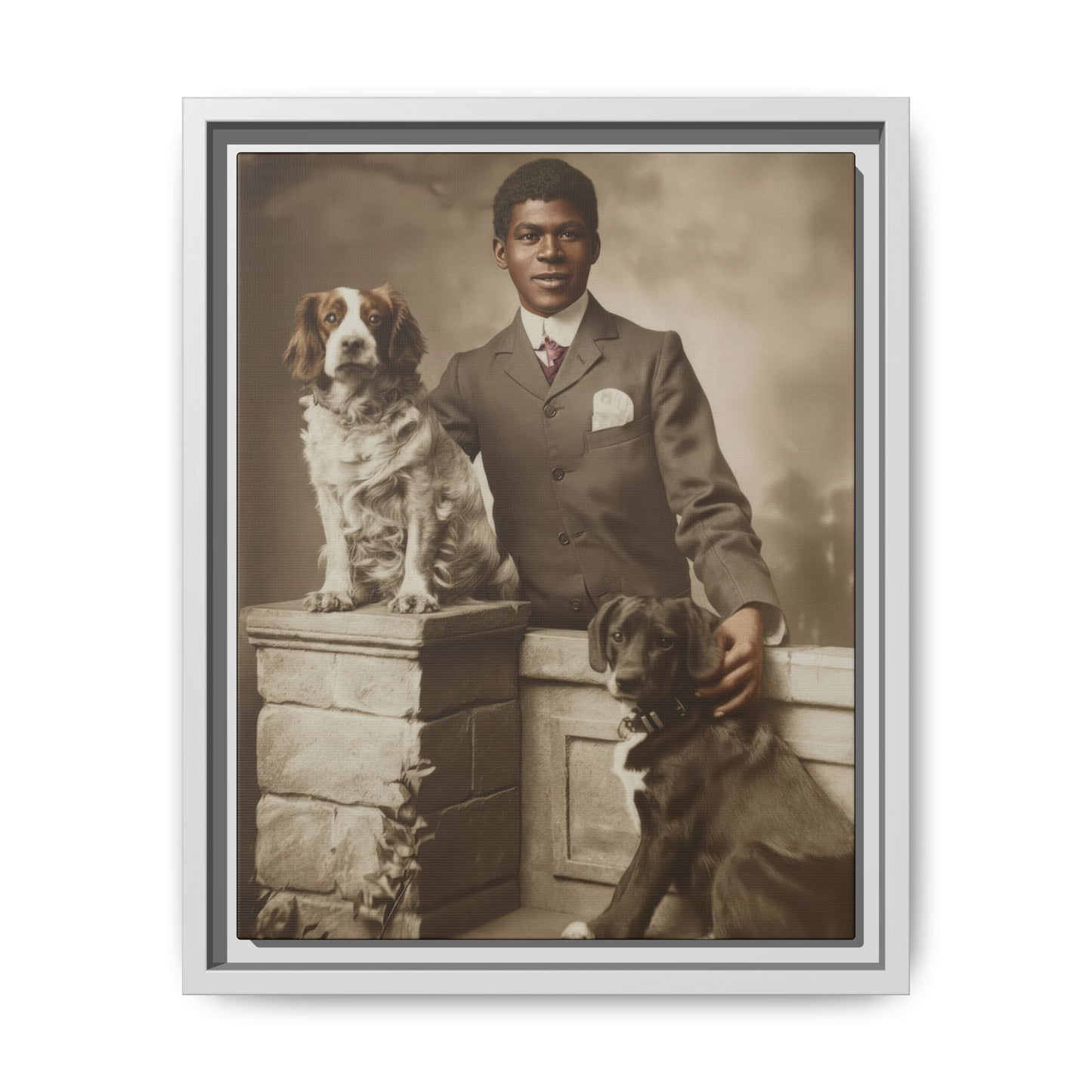 celibataire 009 | Framed Vintage Photo - Matte Canvas