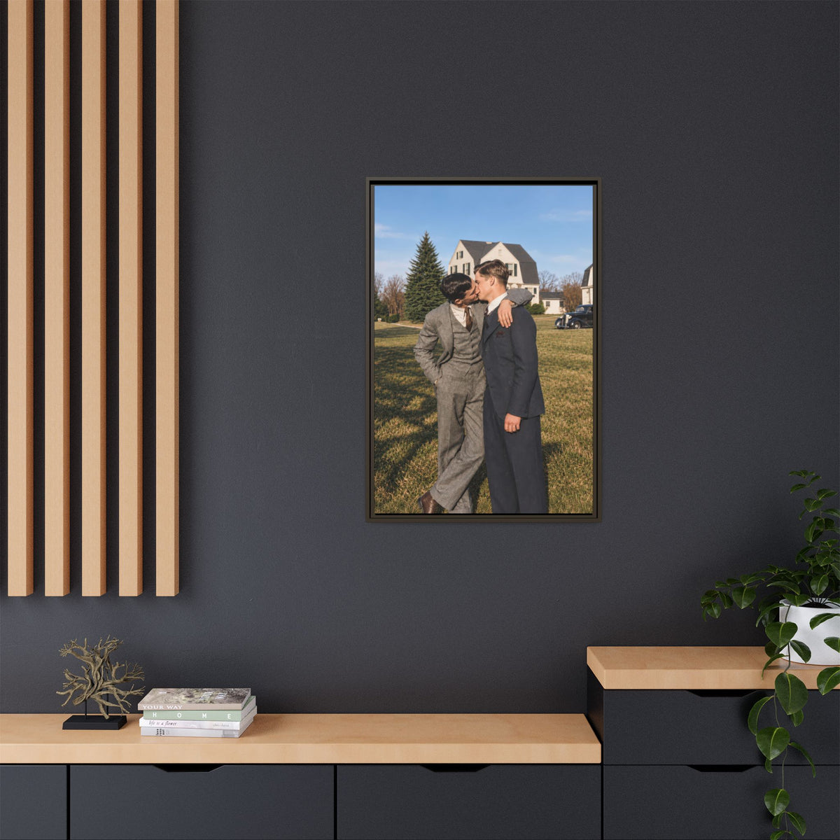 paire 005 | Framed Vintage Photo - Matte Canvas