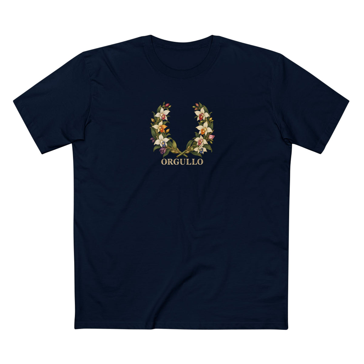 Guatemalan Monja Blanca Pride T-Shirt | ORGULLO Botanical Wreath Tee