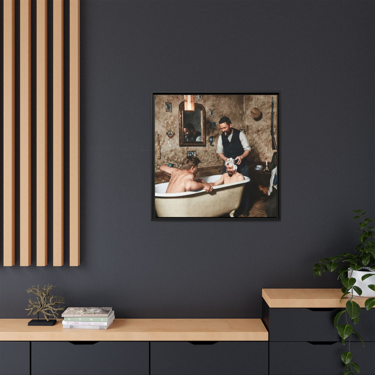 hommes 031 | Framed Vintage Photo - Matte Canvas2