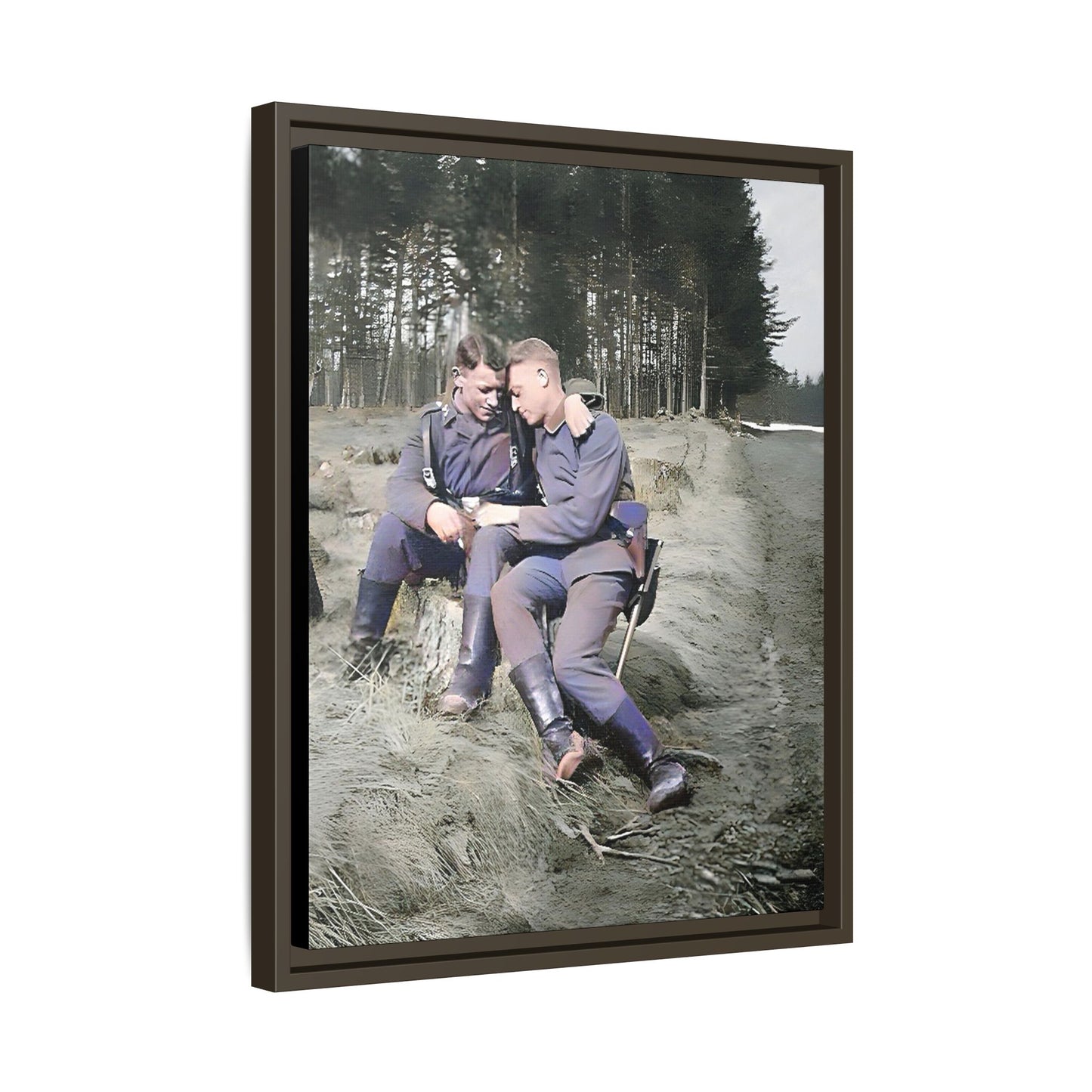 paire 006 | Framed Vintage Photo - Matte Canvas