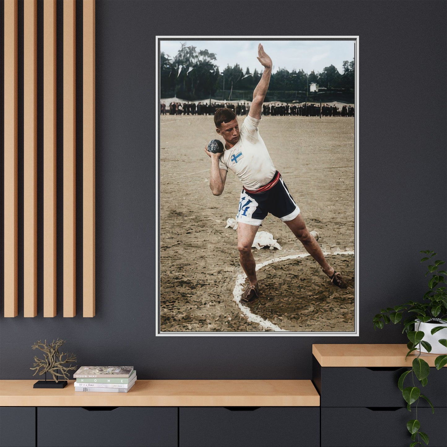 athlétisme 037 | Framed Vintage Photo - Matte Canvas
