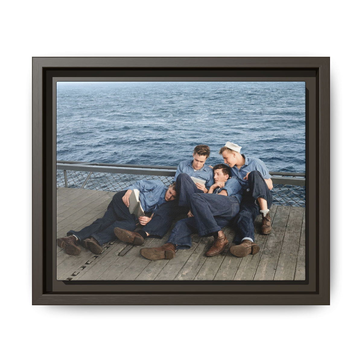 hommes 025 | Framed Vintage Photo - Matte Canvas