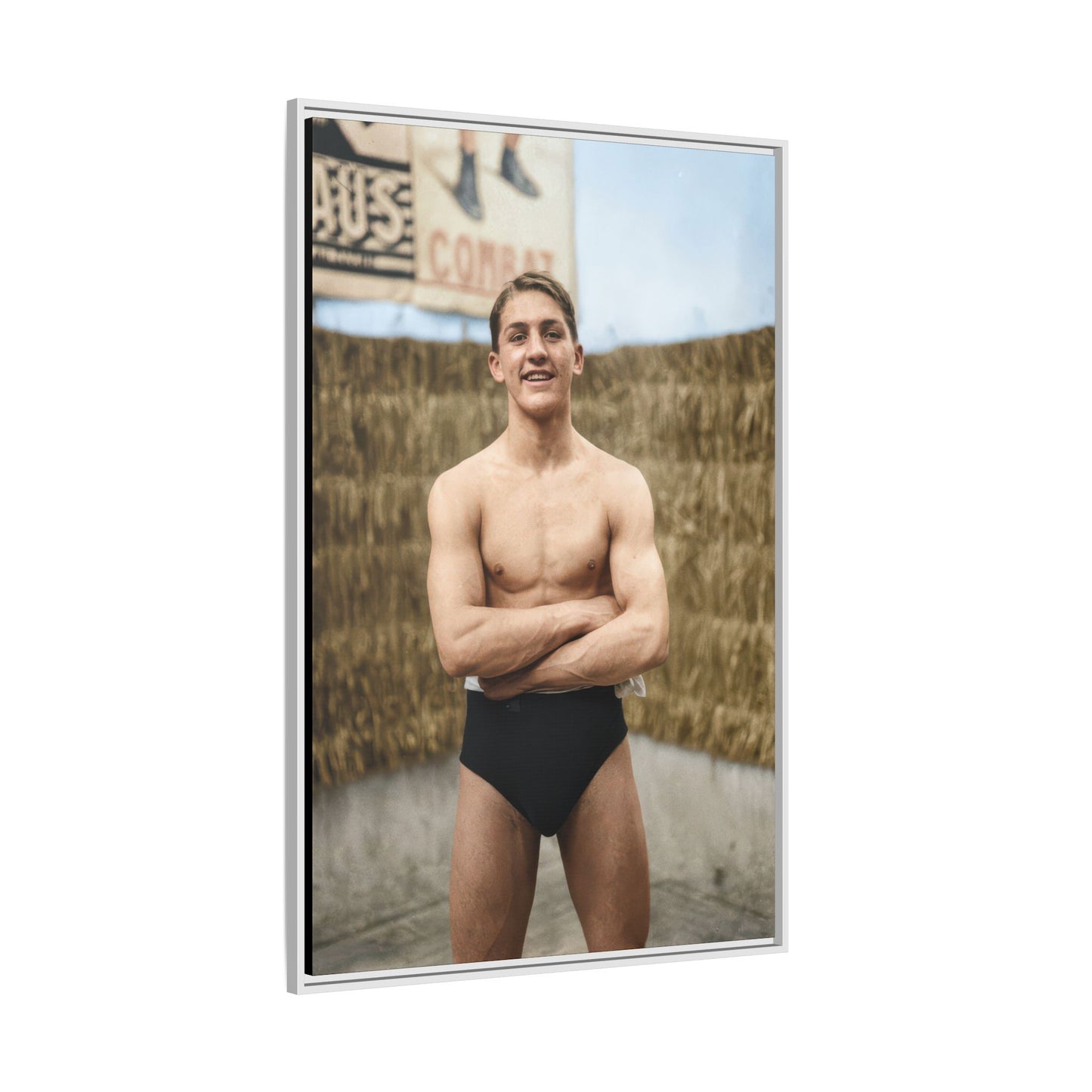 athlétisme 047 | Framed Vintage Photo - Matte Canvas