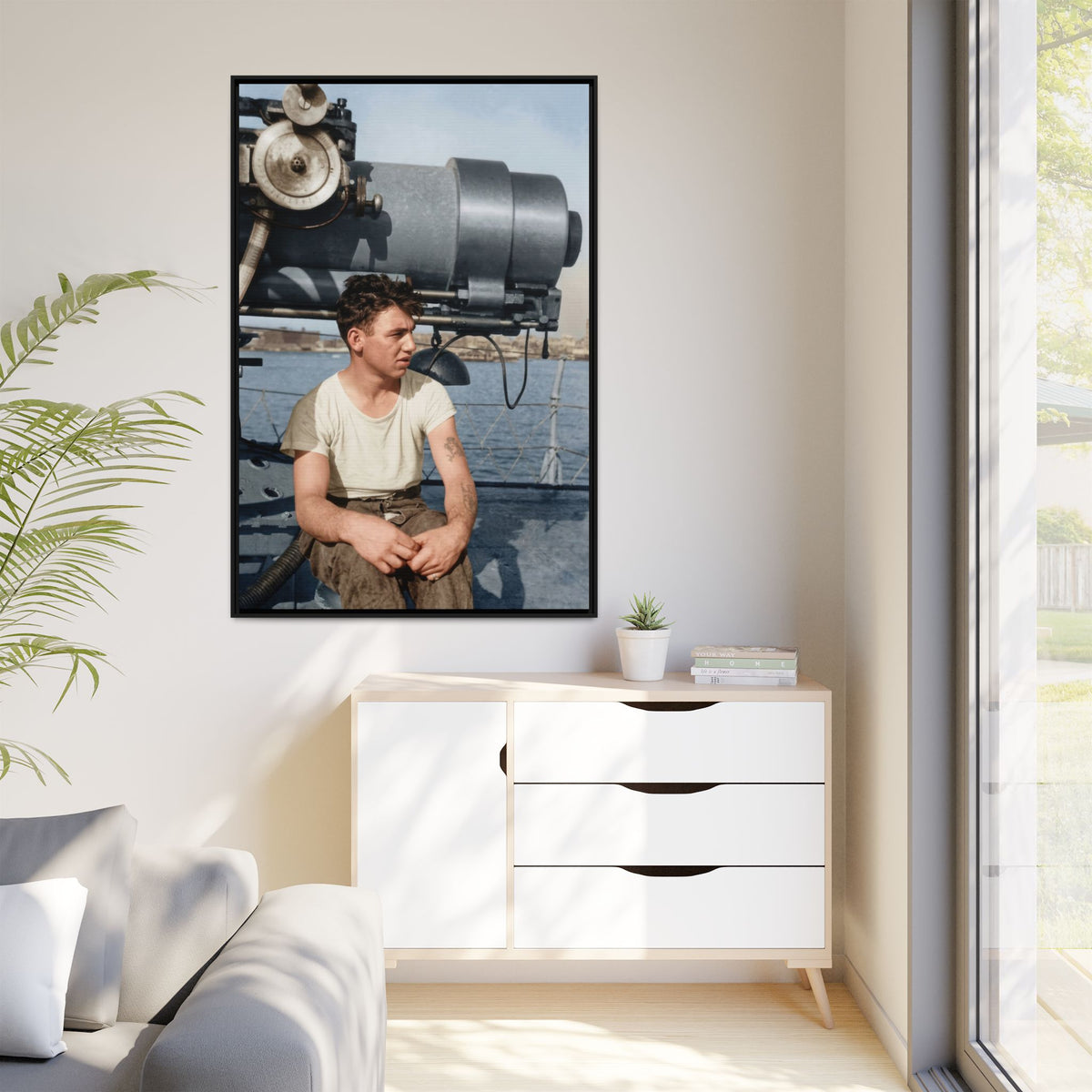 celibataire 026 | Framed Vintage Photo - Matte Canvas
