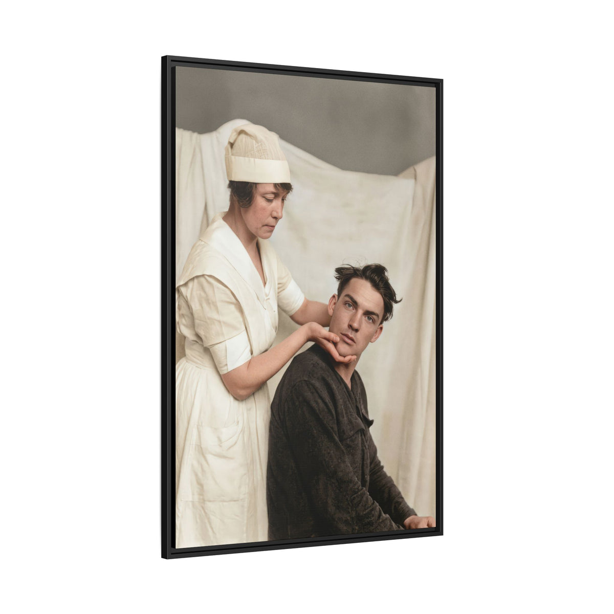celibataire 021 | Framed Vintage Photo - Matte Canvas