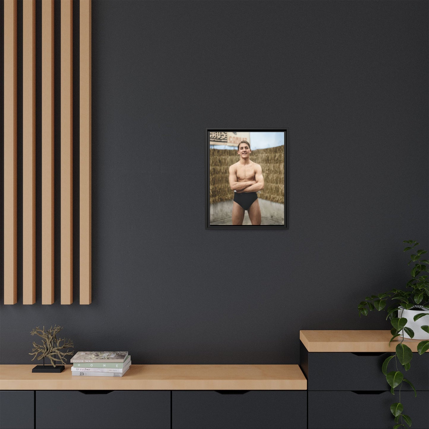 athlétisme 047 | Framed Vintage Photo - Matte Canvas