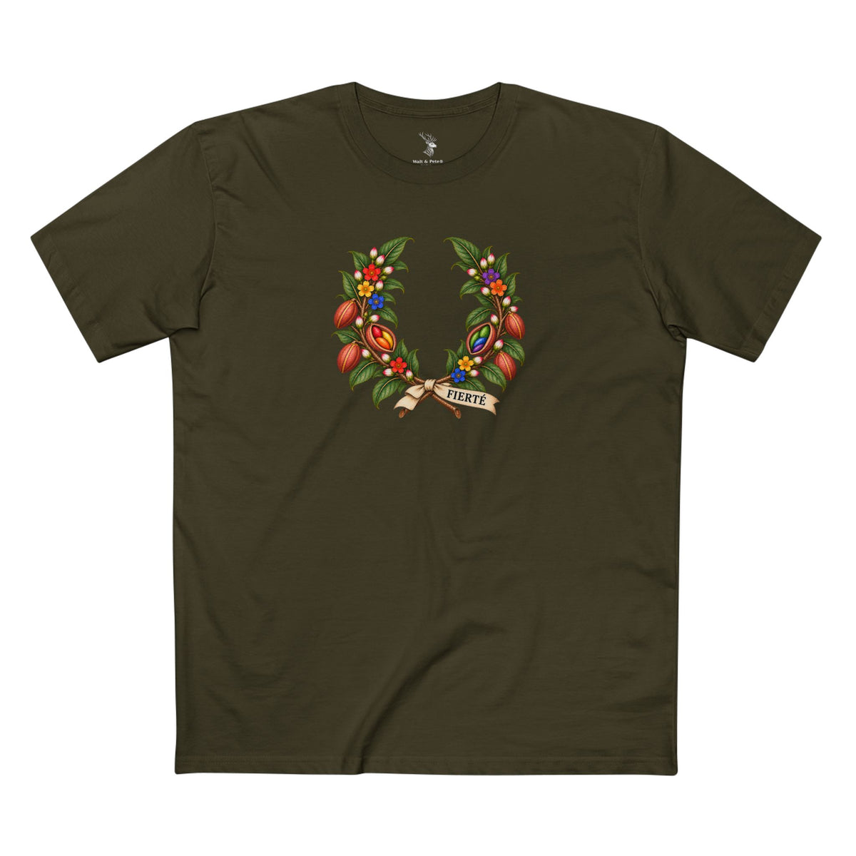 Guinean Kola Fierté Pride Laurel Wreath T-Shirt — Welcome & Connection