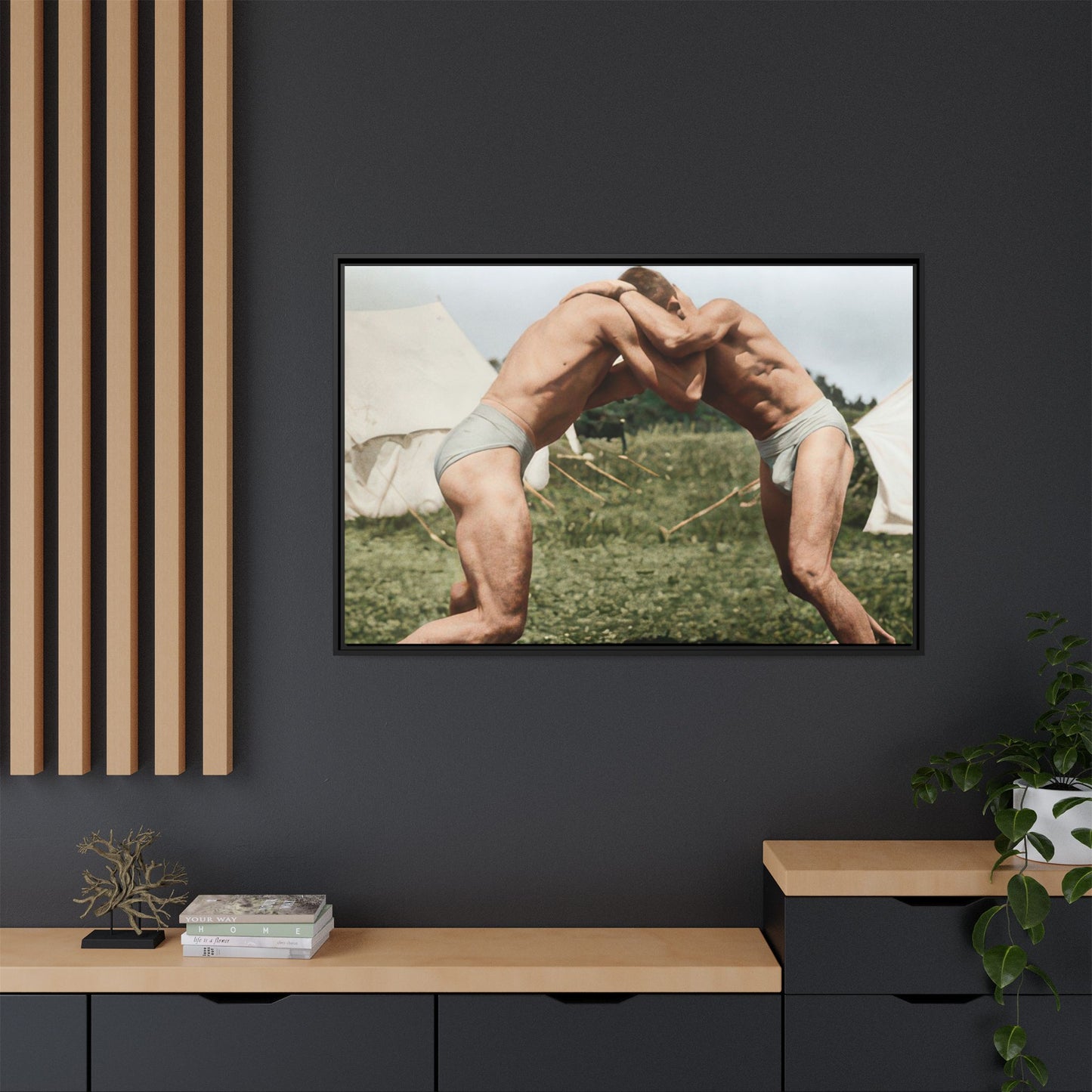 athlétisme 019 | Framed Vintage Photo - Matte Canvas