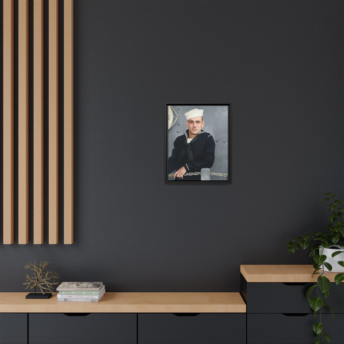 celibataire 023 | Framed Vintage Photo - Matte Canvas