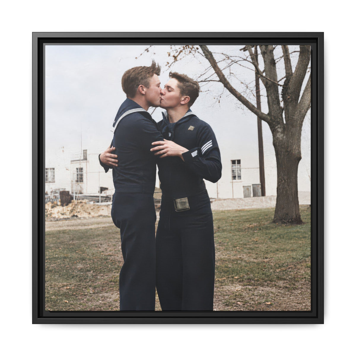 paire 034 | Framed Vintage Photo - Matte Canvas