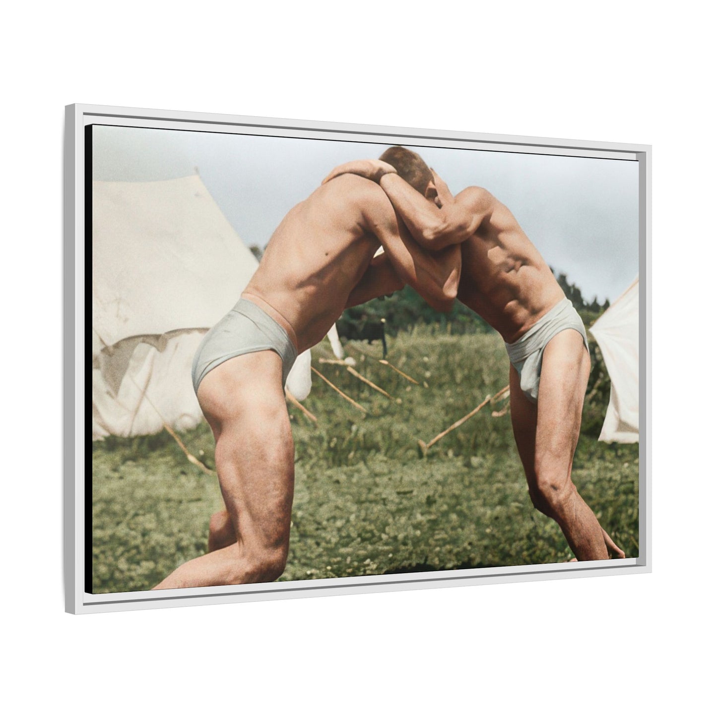 athlétisme 019 | Framed Vintage Photo - Matte Canvas