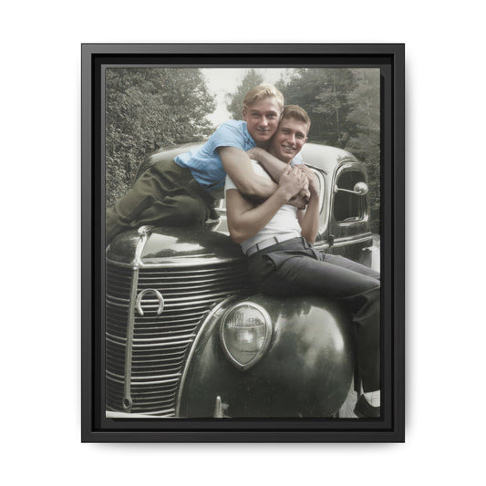 paire 045 | Framed Vintage Photo - Matte Canvas