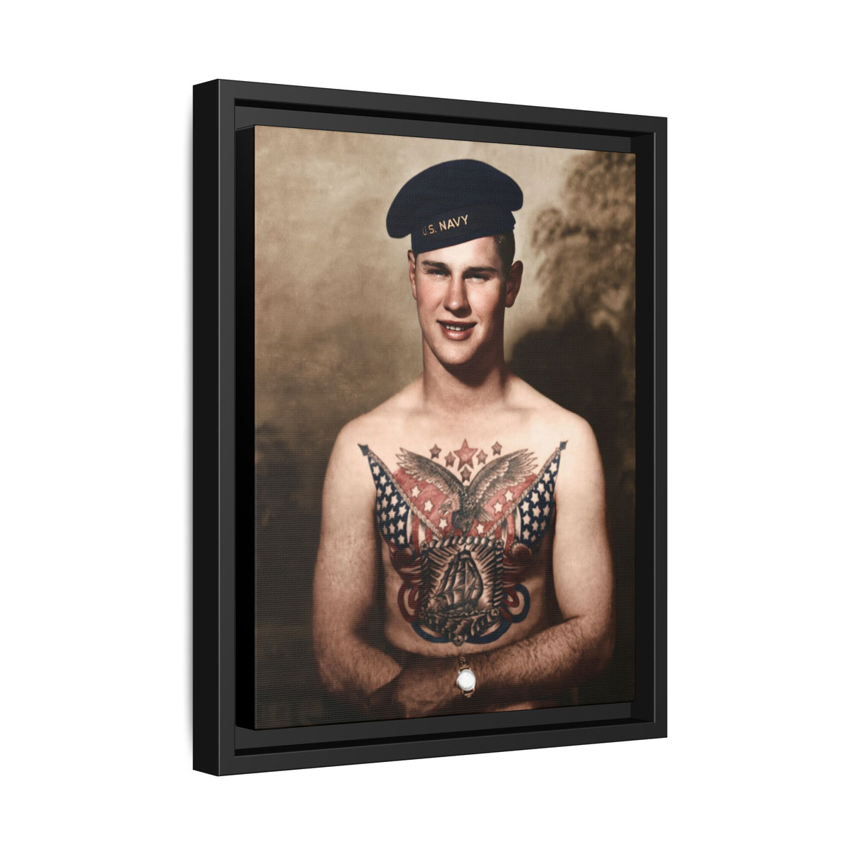 celibataire 037 | Framed Vintage Photo - Matte Canvas