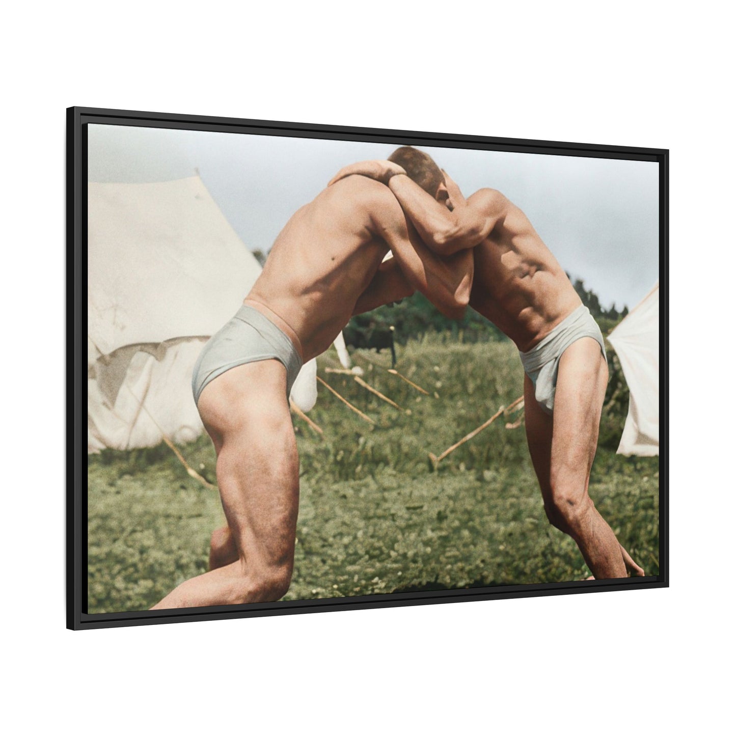 athlétisme 019 | Framed Vintage Photo - Matte Canvas