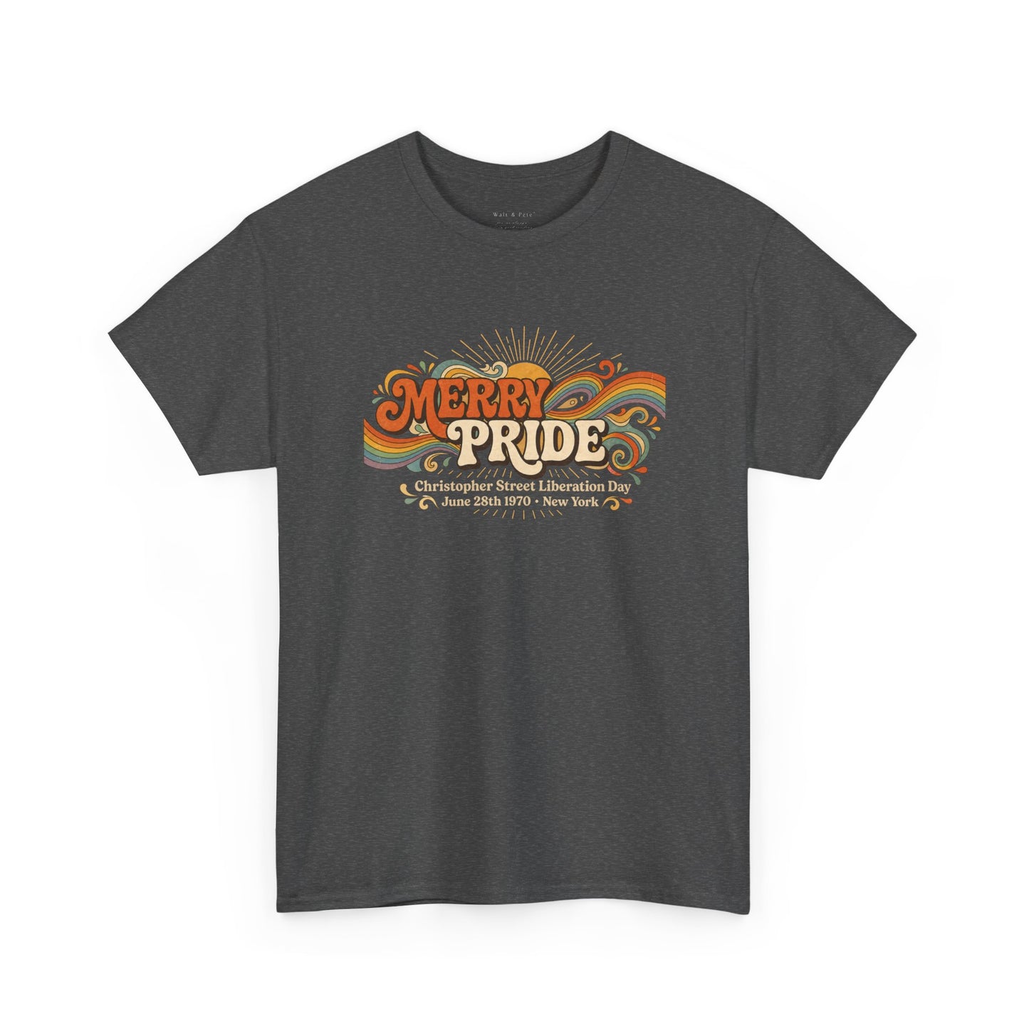 Merry Pride 1970 T-Shirt | Vintage LGBTQ Liberation Tee