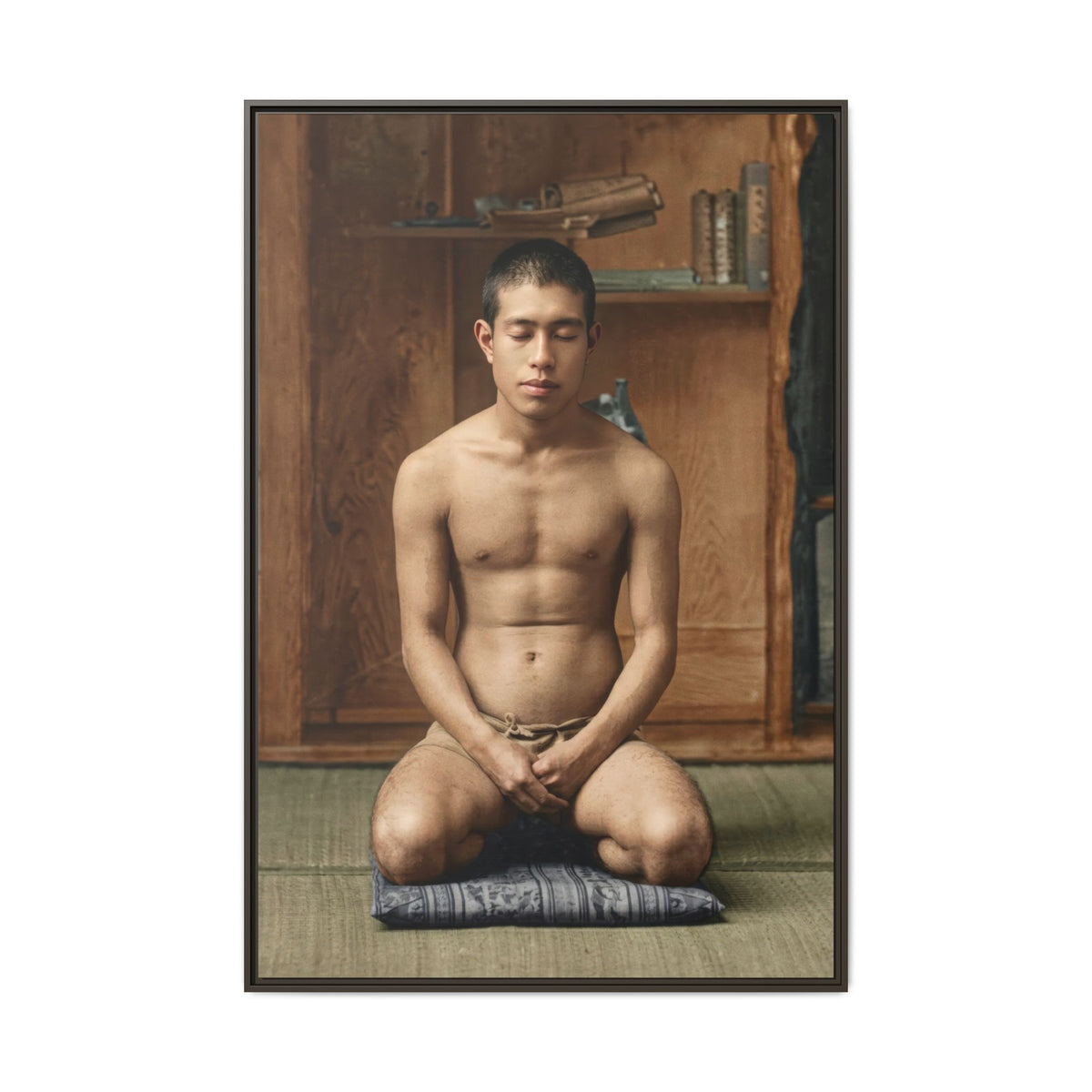 celibataire 025 | Framed Vintage Photo - Matte Canvas