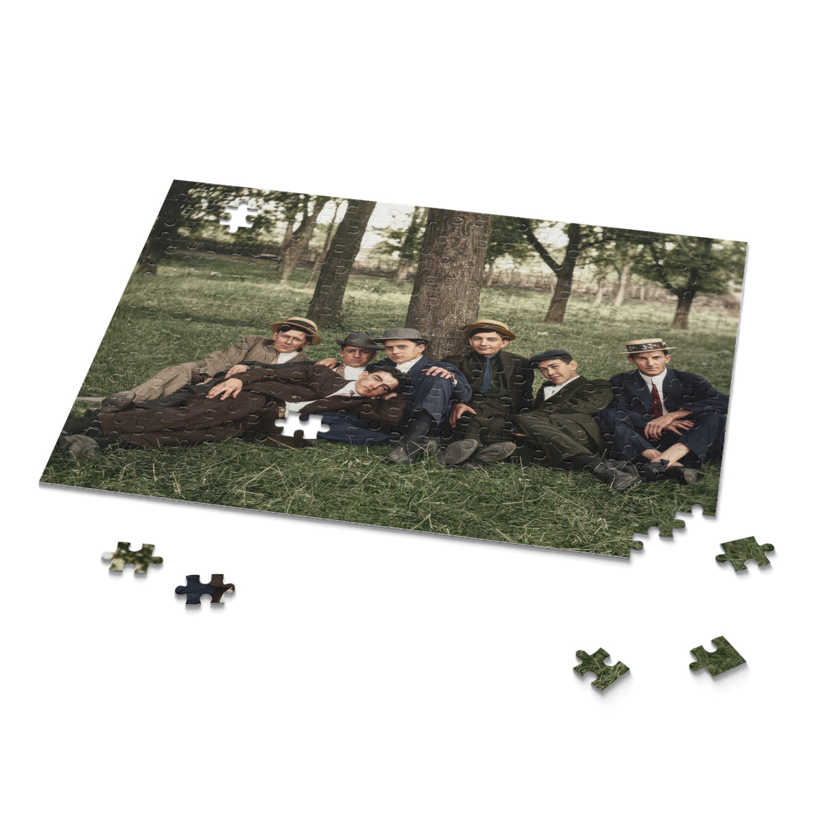 Seven Men Beneath the Trees Jigsaw Puzzle | LGBTQ+ Heritage | hommes 005