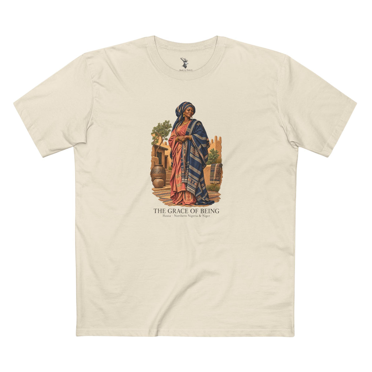 The Grace of Being | Hausa-Inspired Vintage Art T-Shirt