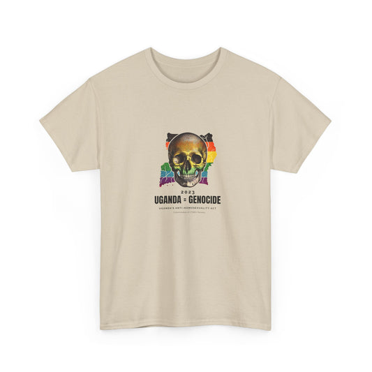 Uganda = Genocide | Activist T-Shirt Pride LGBTQ Execution Elimination Discrimination Gay T-Shirt