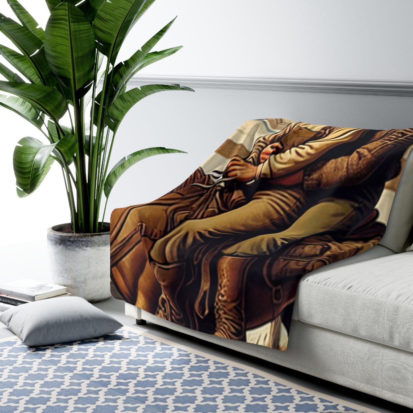 Heirloom Sherpa Blanket – Missing Grant 017 Figure Premium fleece throw · 50x60, 60x80