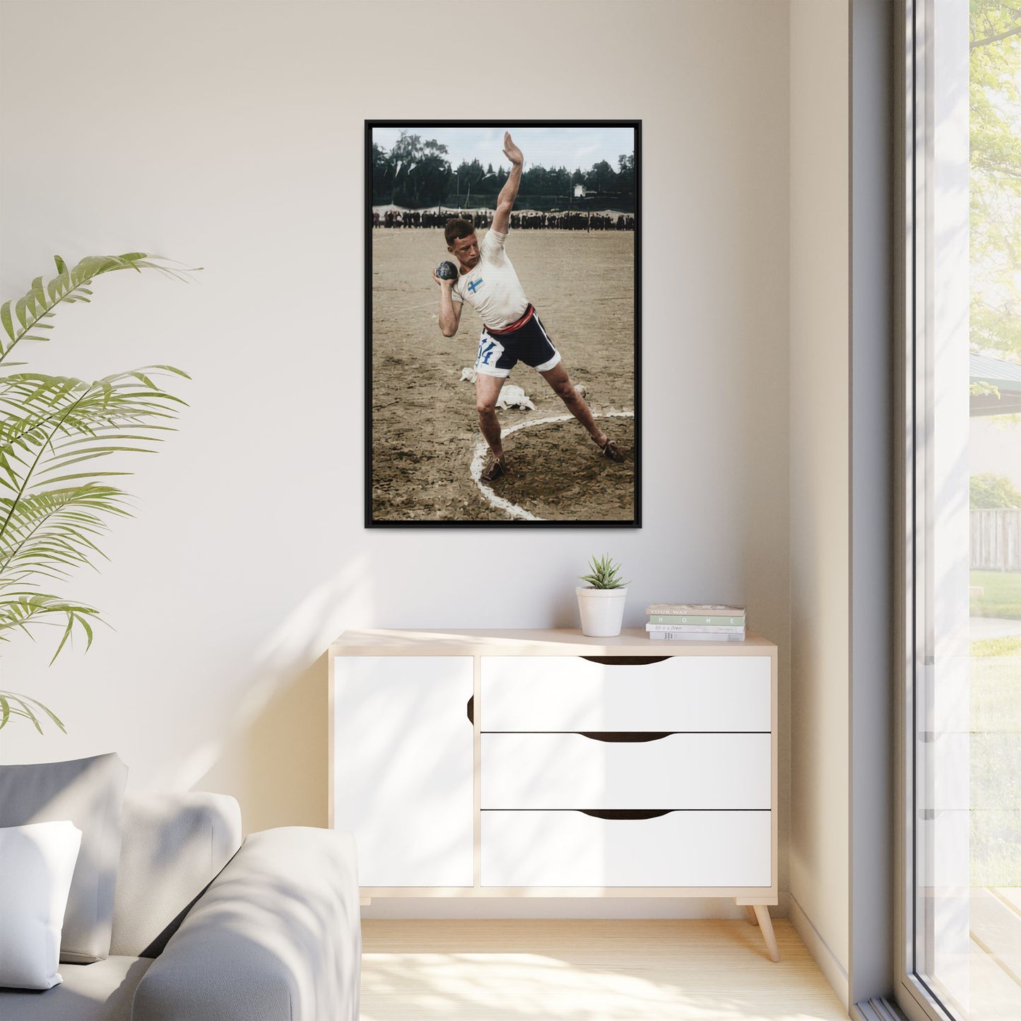 athlétisme 037 | Framed Vintage Photo - Matte Canvas