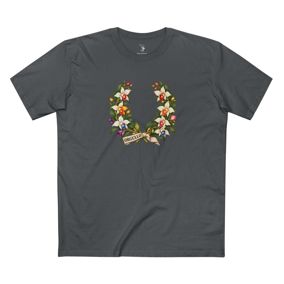 Guatemalan Monja Blanca Pride T-Shirt | ORGULLO Laurel Wreath Tee