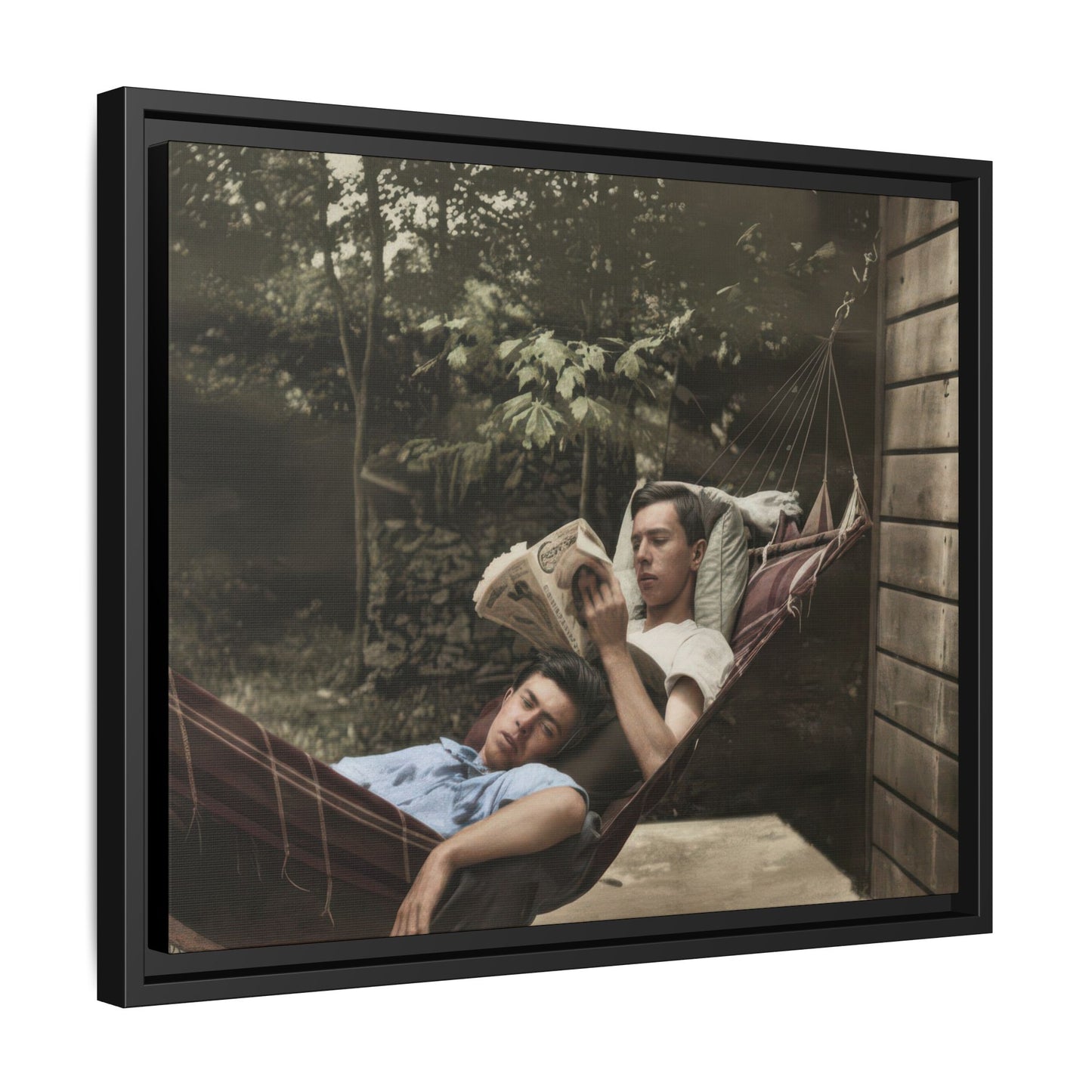 paire 094 | Framed Vintage Photo - Matte Canvas