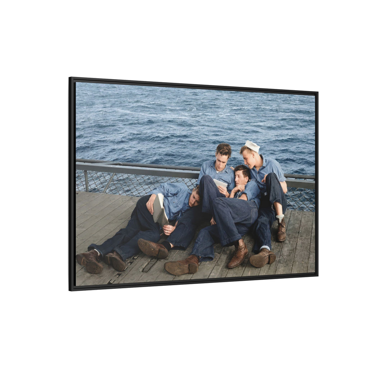 hommes 025 | Framed Vintage Photo - Matte Canvas
