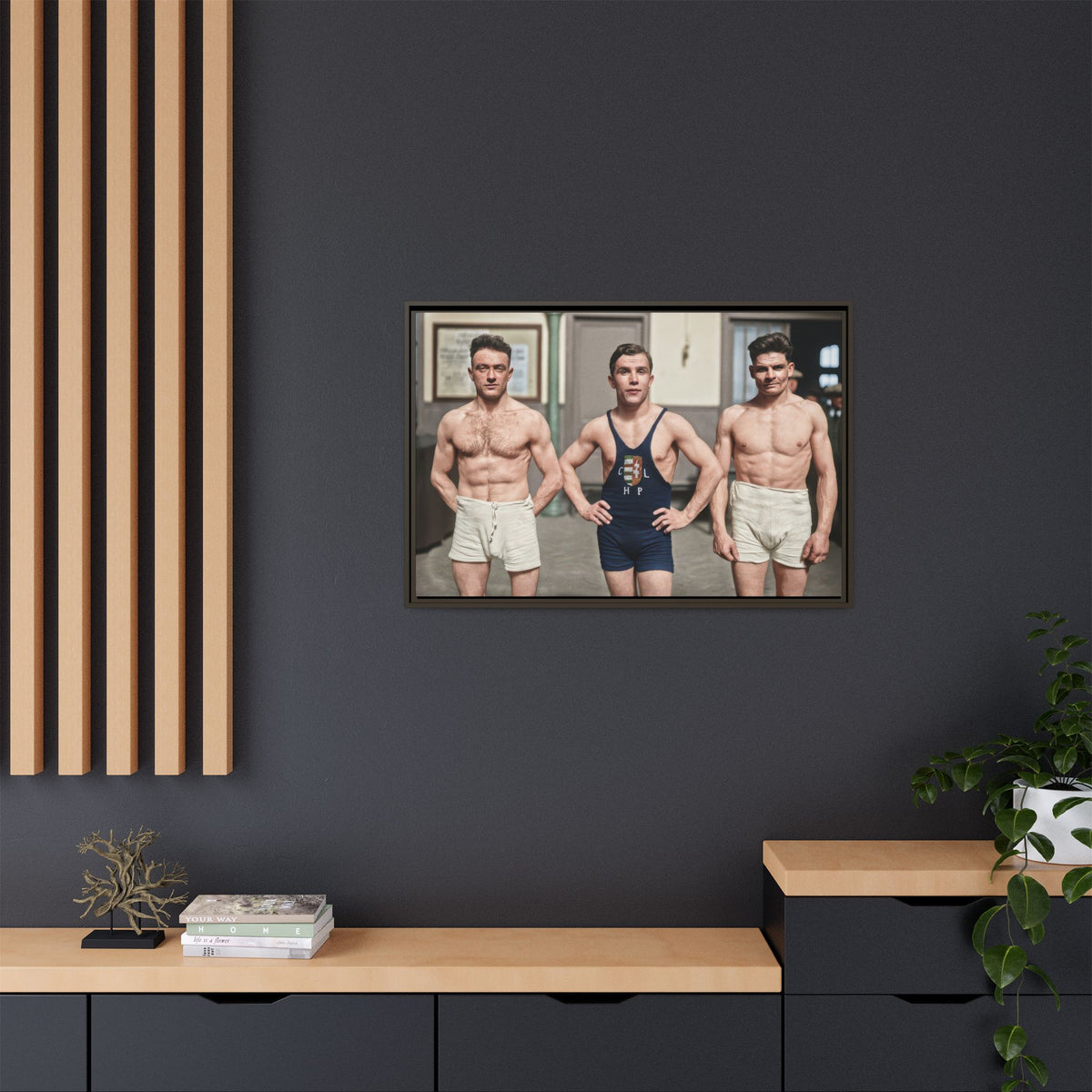 athlétisme 043 | Framed Vintage Photo - Matte Canvas