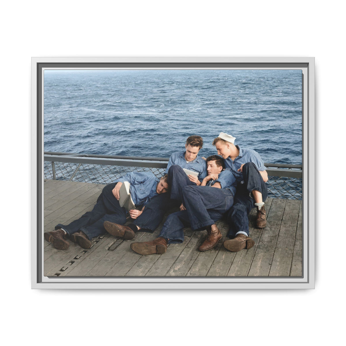 hommes 025 | Framed Vintage Photo - Matte Canvas