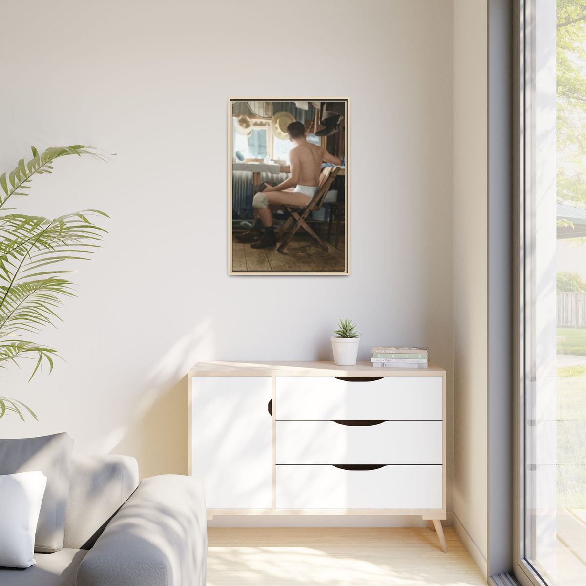 celibataire 022 | Framed Vintage Photo - Matte Canvas