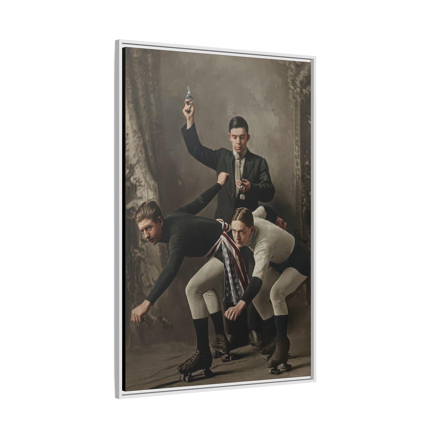 athlétisme 020 | Framed Vintage Photo - Matte Canvas