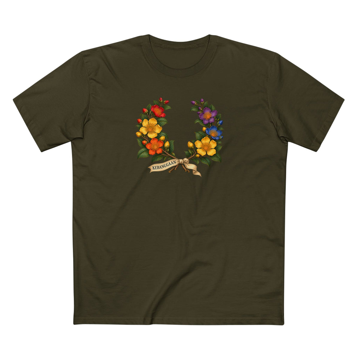 Bruneian Simpor Pride T-Shirt | KEBANGGAAN Laurel Wreath Tee