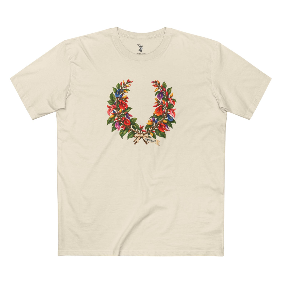 Orgullo Ceibo Pride T-Shirt | Argentine Laurel Wreath LGBTQ+ Tee