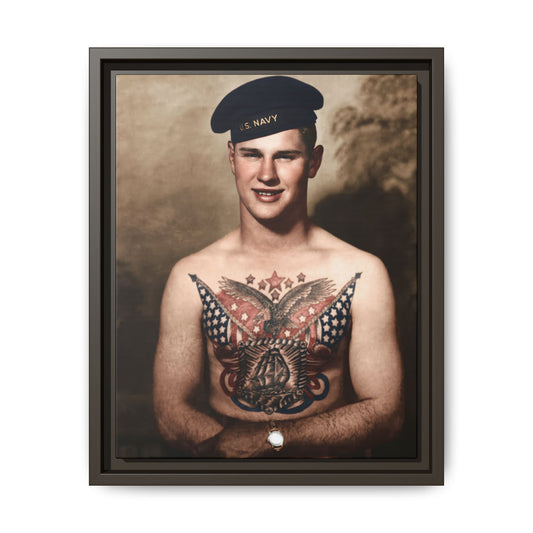 celibataire 037 | Framed Vintage Photo - Matte Canvas