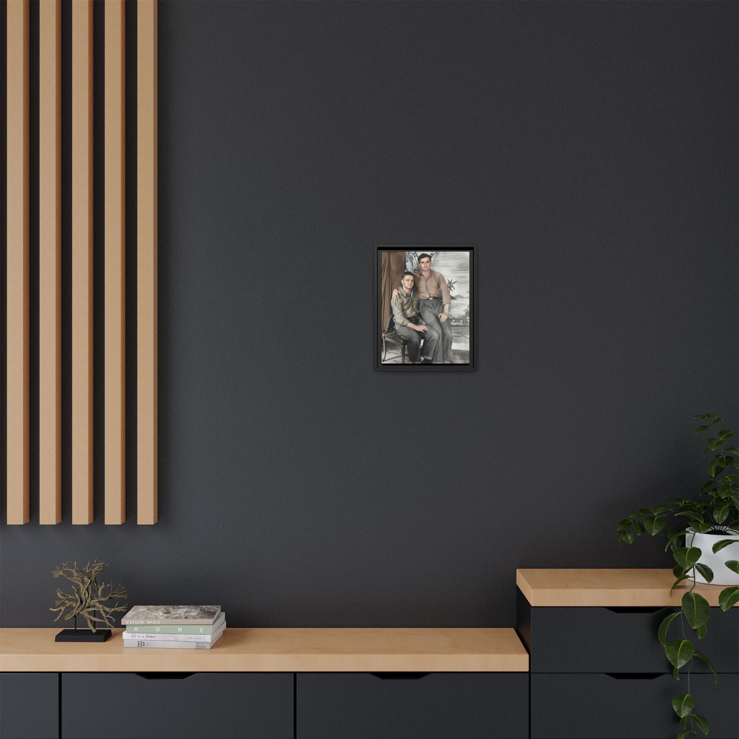 paire 090 | Framed Vintage Photo - Matte Canvas